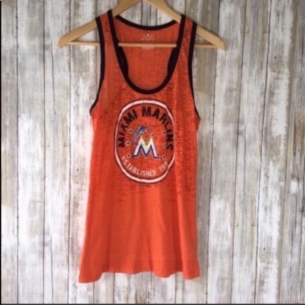 MLB Miami Marlins Sheer To Solid Tank Women’s Small - Picture 4 of 5